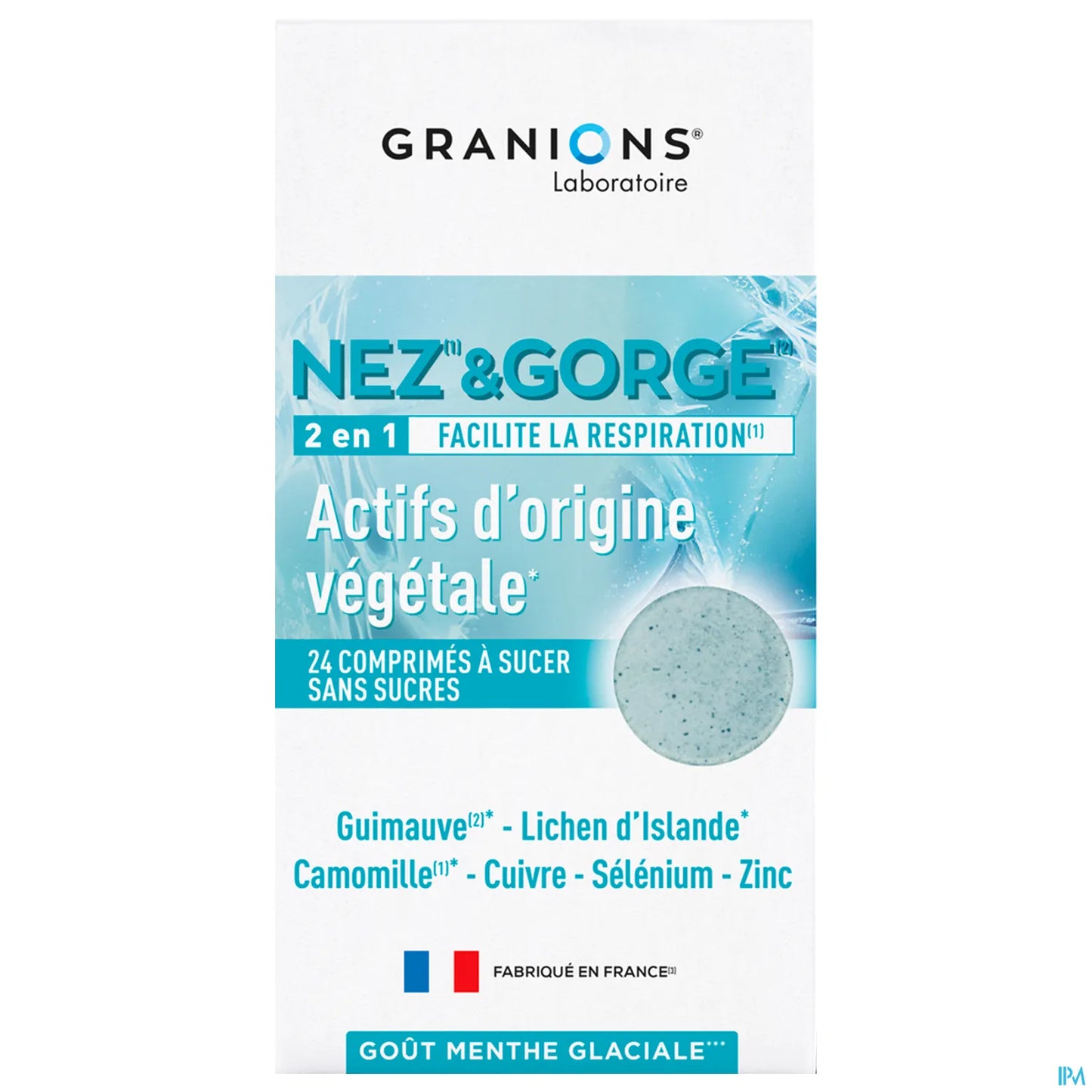 Nez & Gorge - 2 en 1 - 24 Comprimés - Menthe Glaciale