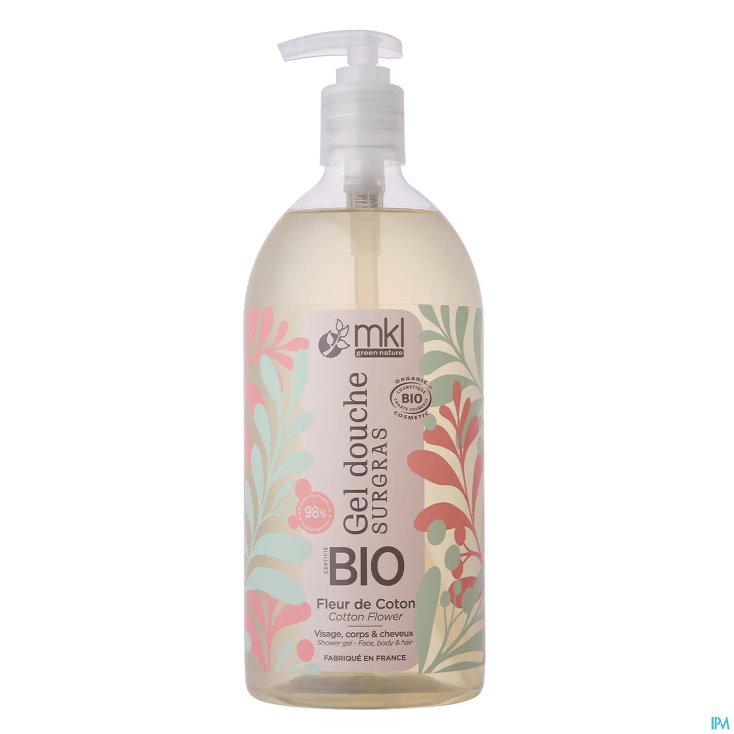 Green Nature Organic Cotton Flower Superfatted Shower Gel 1L