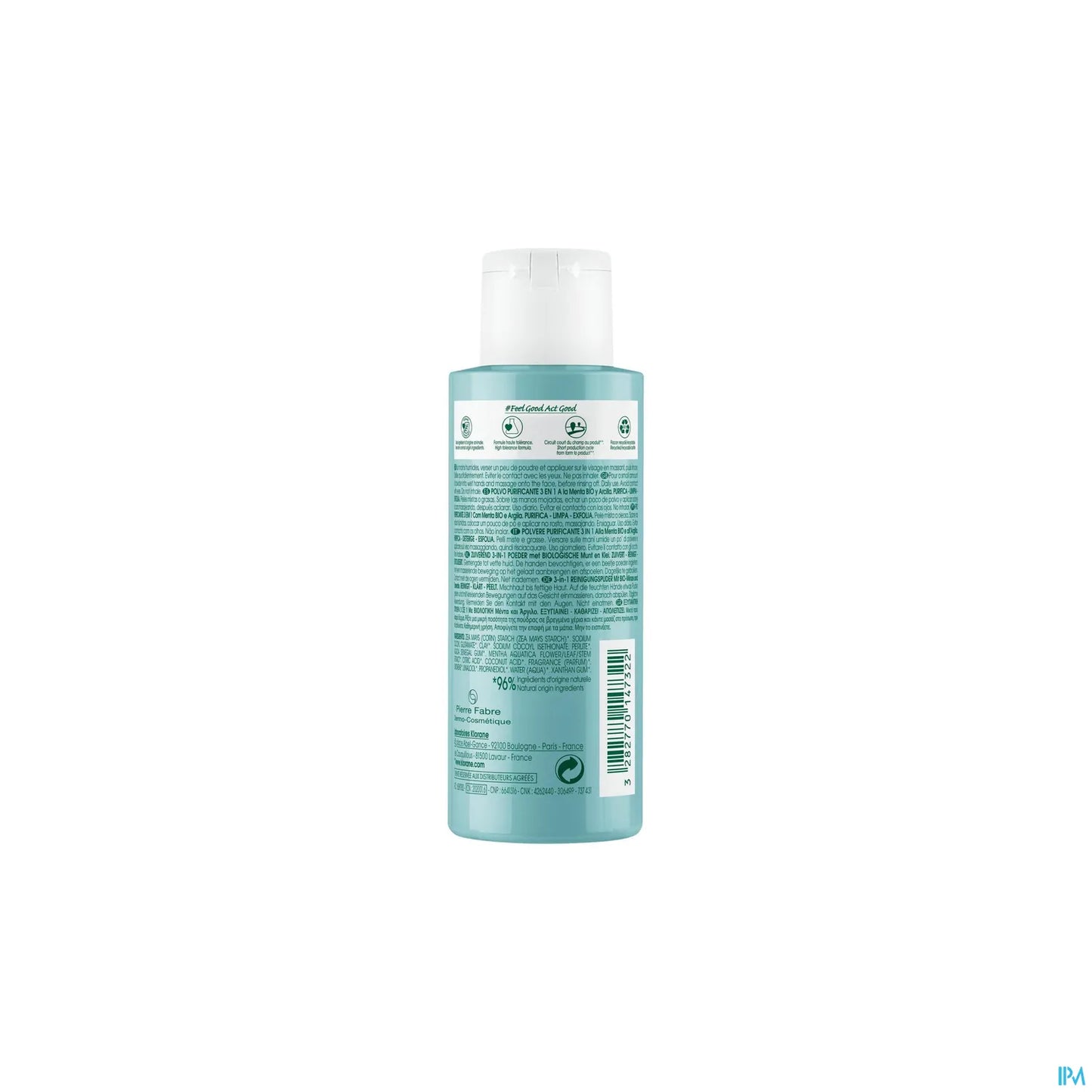 Poudre Purifiante 3 en 1 Menthe Bio et Argile 50 g