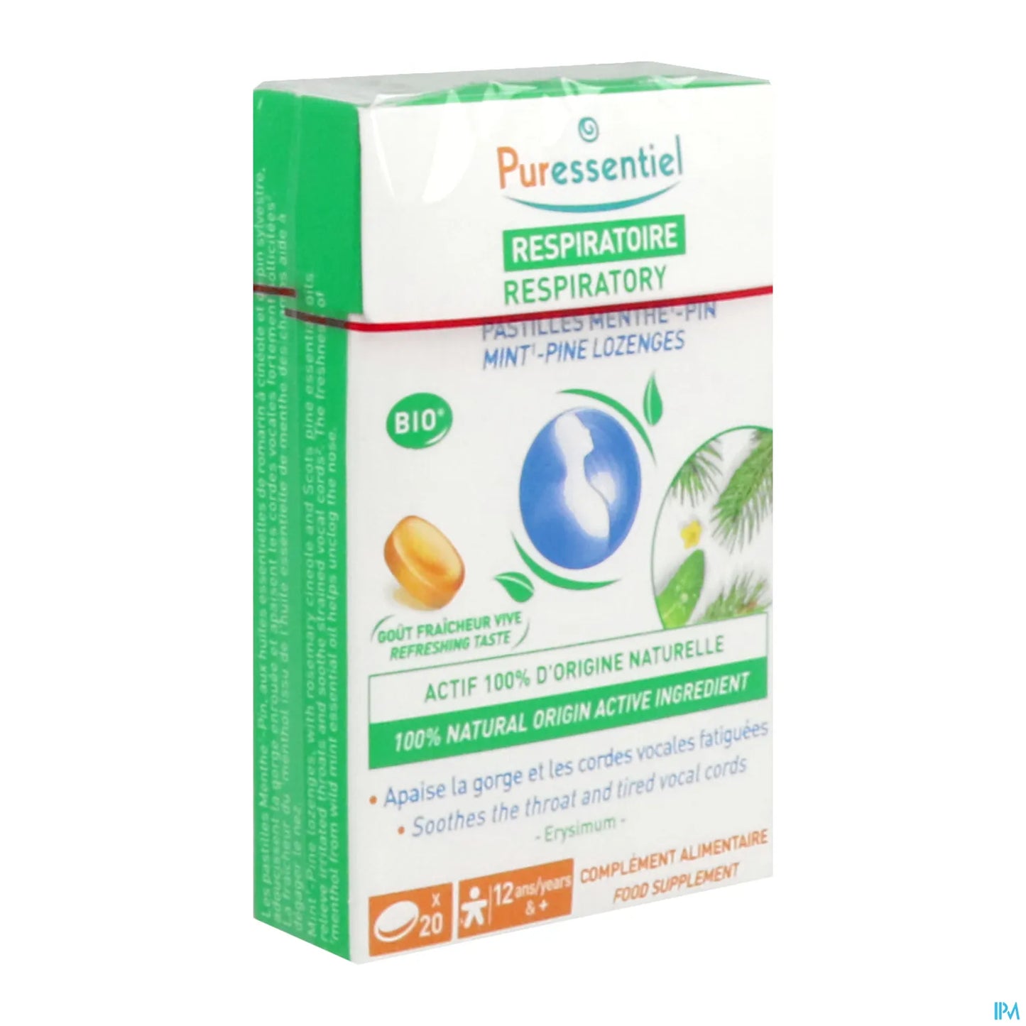 Organic Respiratory 20 Pine Mint Lozenges