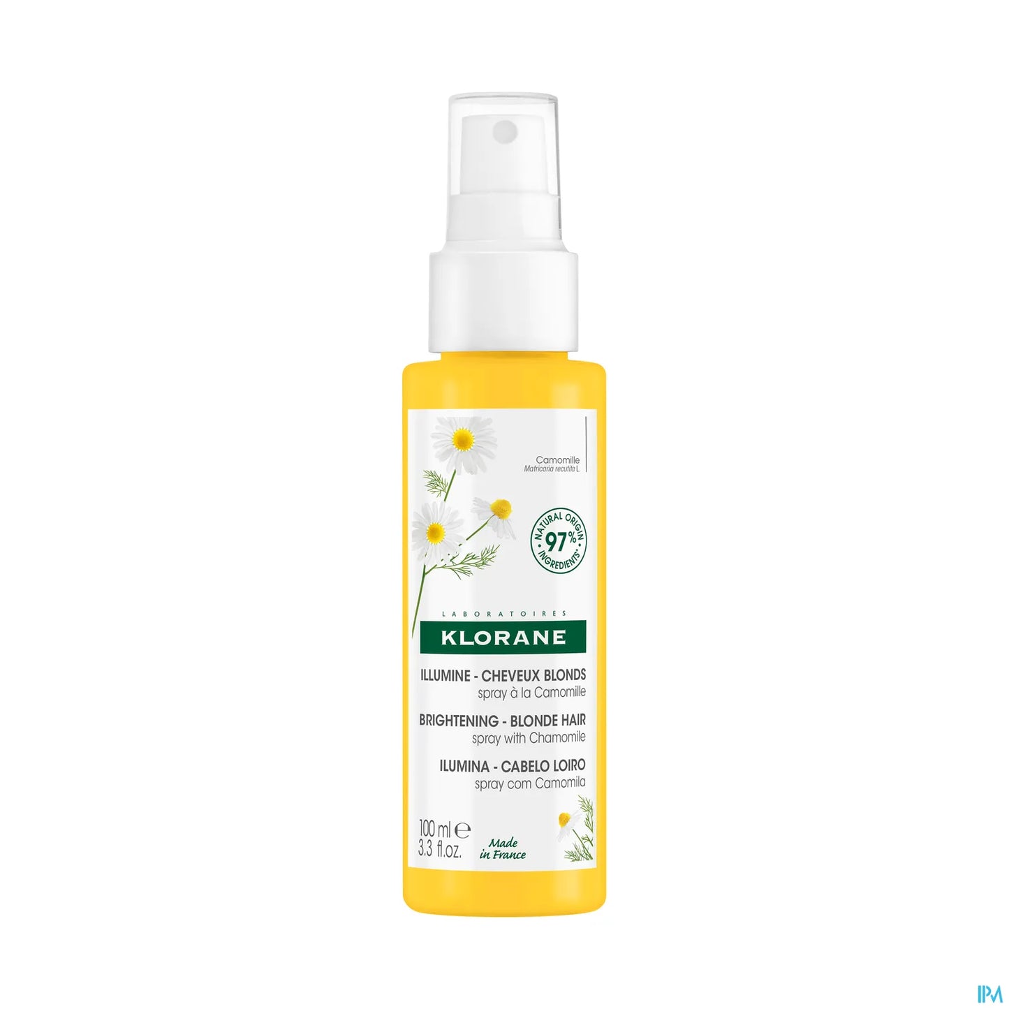 Spray Eclaircissant Cheveux Blonds à la Camomille Bio 100ml