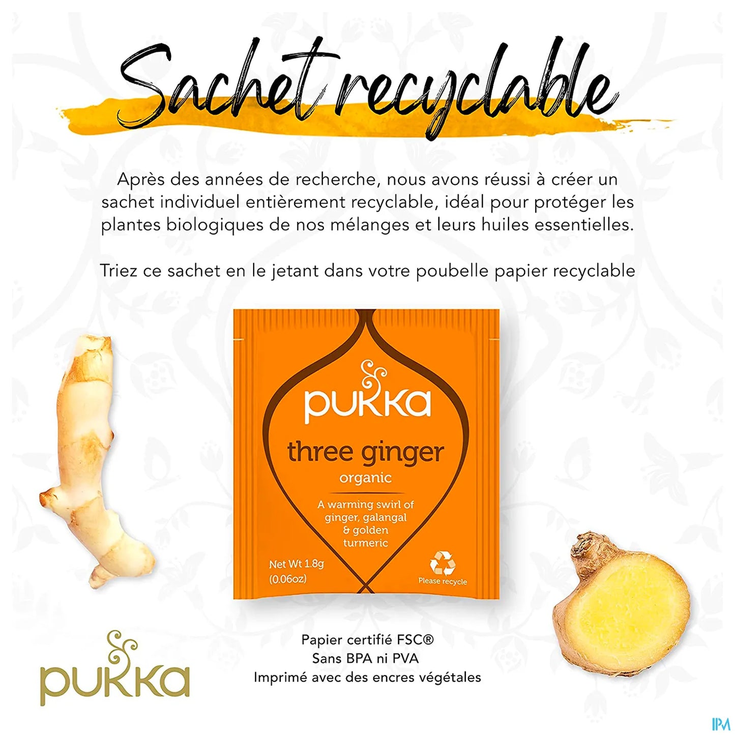 Infusion Trois Gingembres 20 Sachets