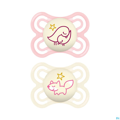 Sucette Perfect Nuit 2-6 Mois Silicone x2