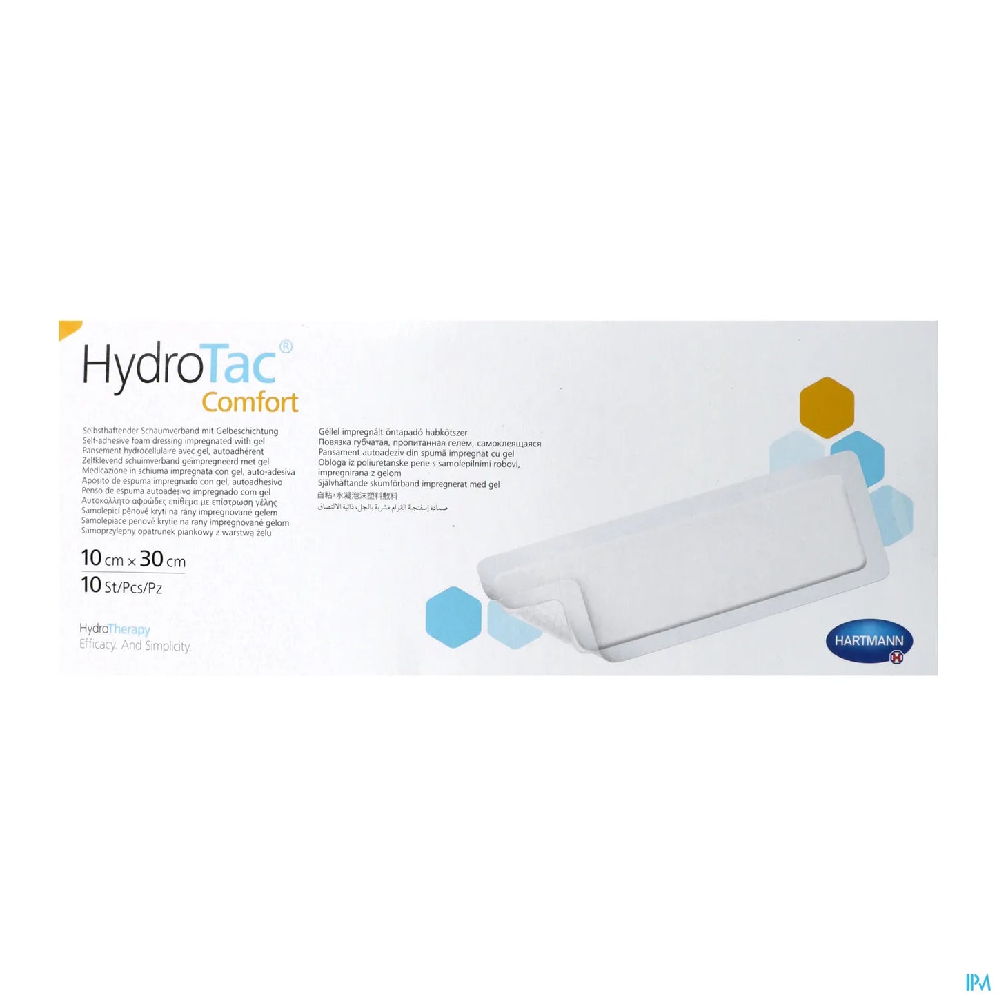 HydroTac Comfort Pansement Adhésif 10x30 cm Boîte de 10