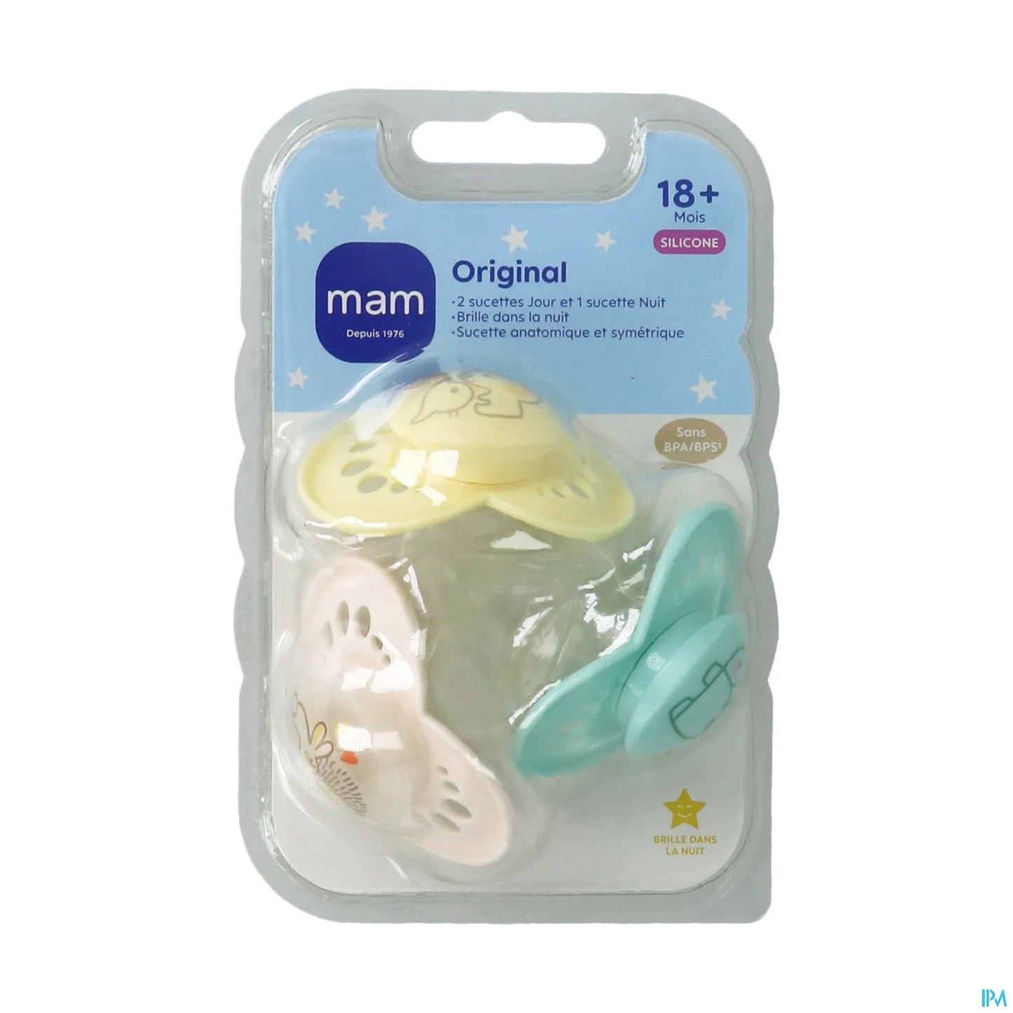 Sucettes Original Silicone 18 Mois Lot de 3
