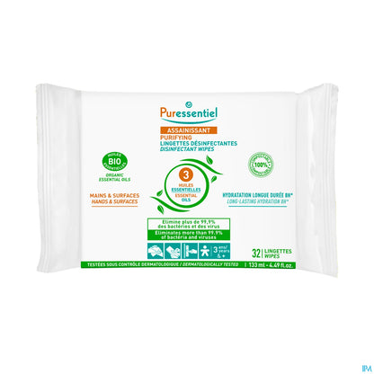 Salviette disinfettanti per mani e superfici 32 salviette