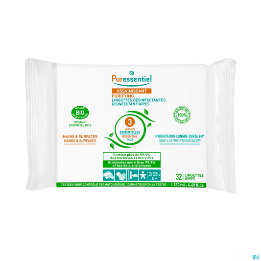 Lingettes Désinfectantes Mains Et Surfaces 32 Lingettes