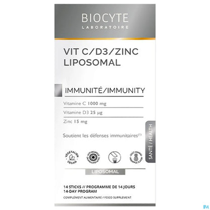 Vit C/D3/Zinc Liposomal Immunité 14 Sticks