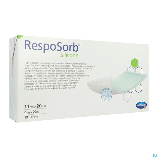 RespoSorb Silicone Pansement 10x20 cm Boîte de 10