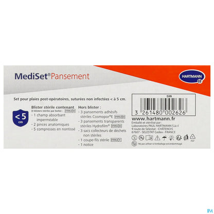 Medicazione post-operatoria Mediset per piccole ferite X3