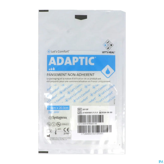 Adaptic Pans Non Adhérent Stérile 7,6x20,3 cm Boîte de 10