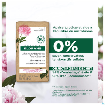 Shampoing Solide Pivoine Bio 80g