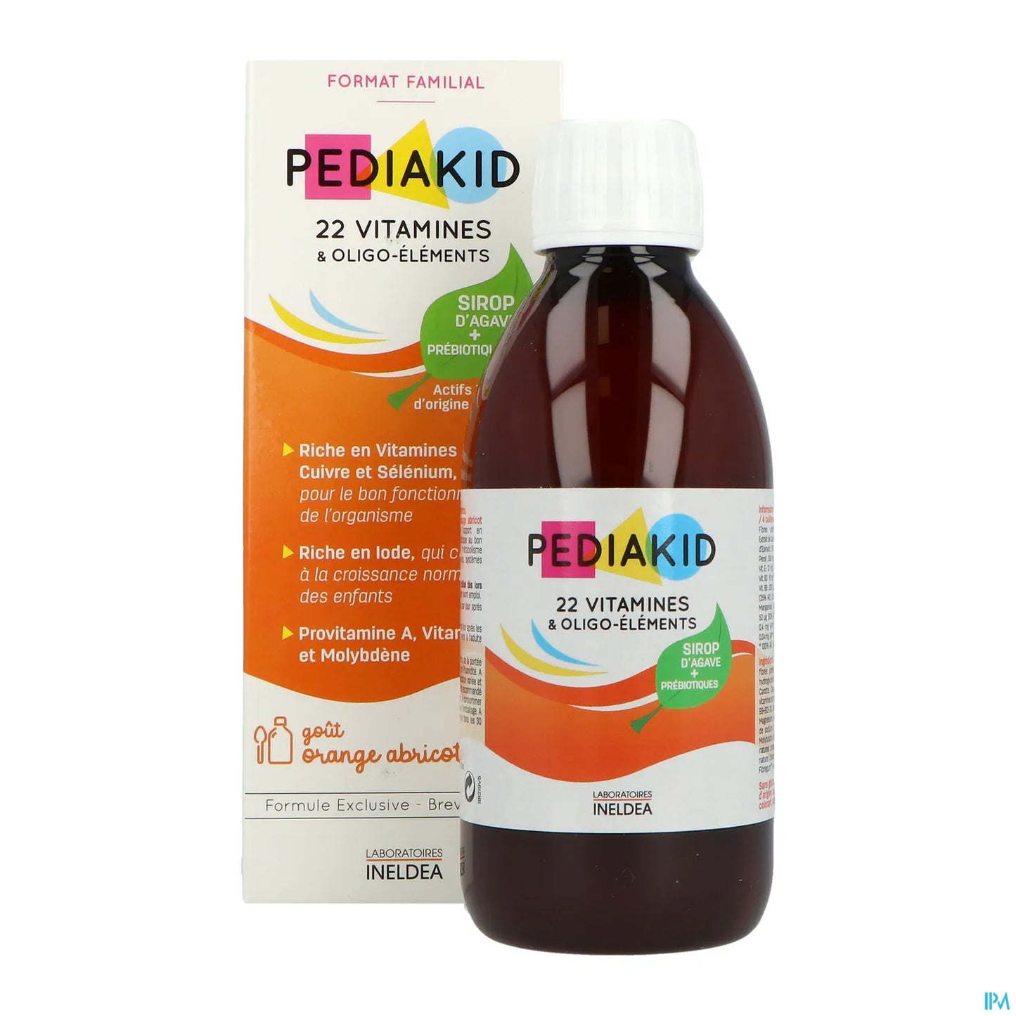 Ineldea Pediakid 22 Vitamines Et Oligo-Éléments Sirop Orange Abricot 250ml