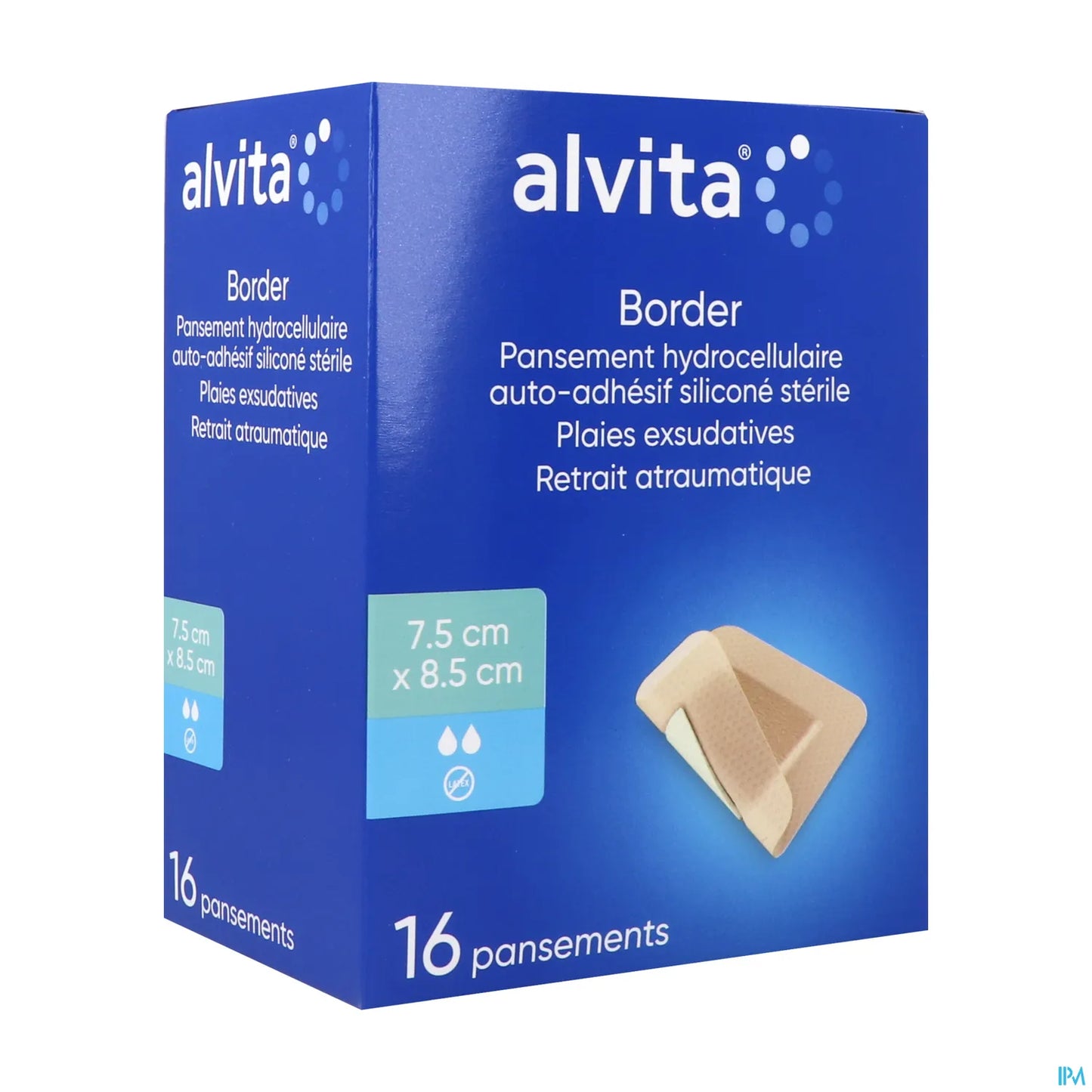 Pansement Hydrocellulaire Bord 7,5x8,5 cm 16 unités