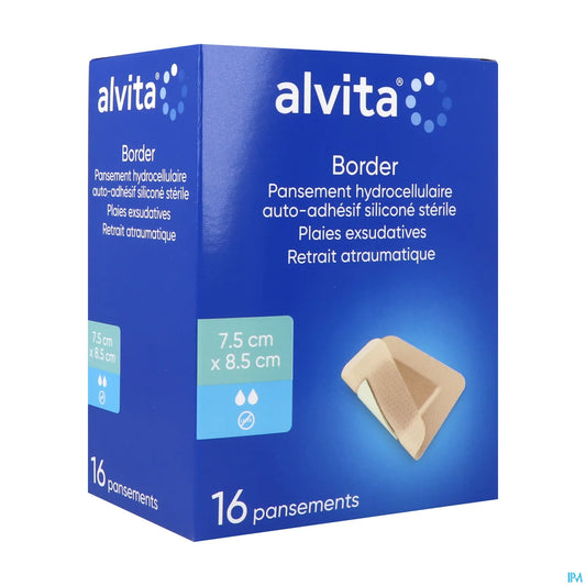Pansement Hydrocellulaire Bord 7,5x8,5 cm 16 unités