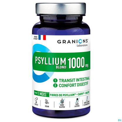 Psyllium Blond 1000 mg 60 Gélules