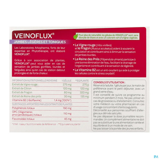 Arkopharma Veinoflux 60 gélules