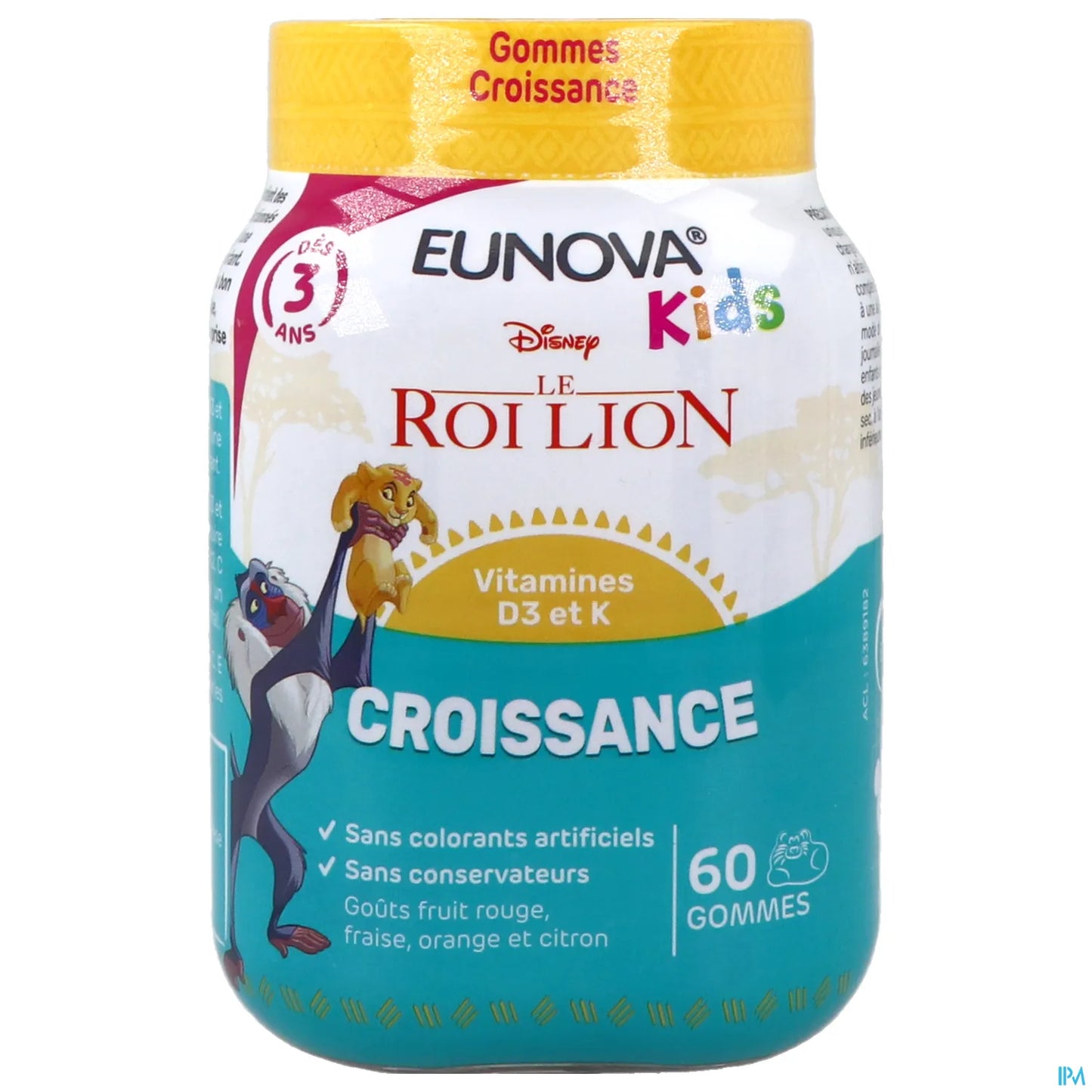 Eunova Kids Gommes Croissance Le Roi Lion 60 Gummies