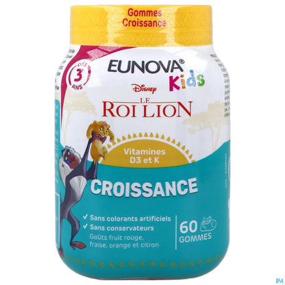 Eunova Kids Gommes Croissance Le Roi Lion 60 Gummies