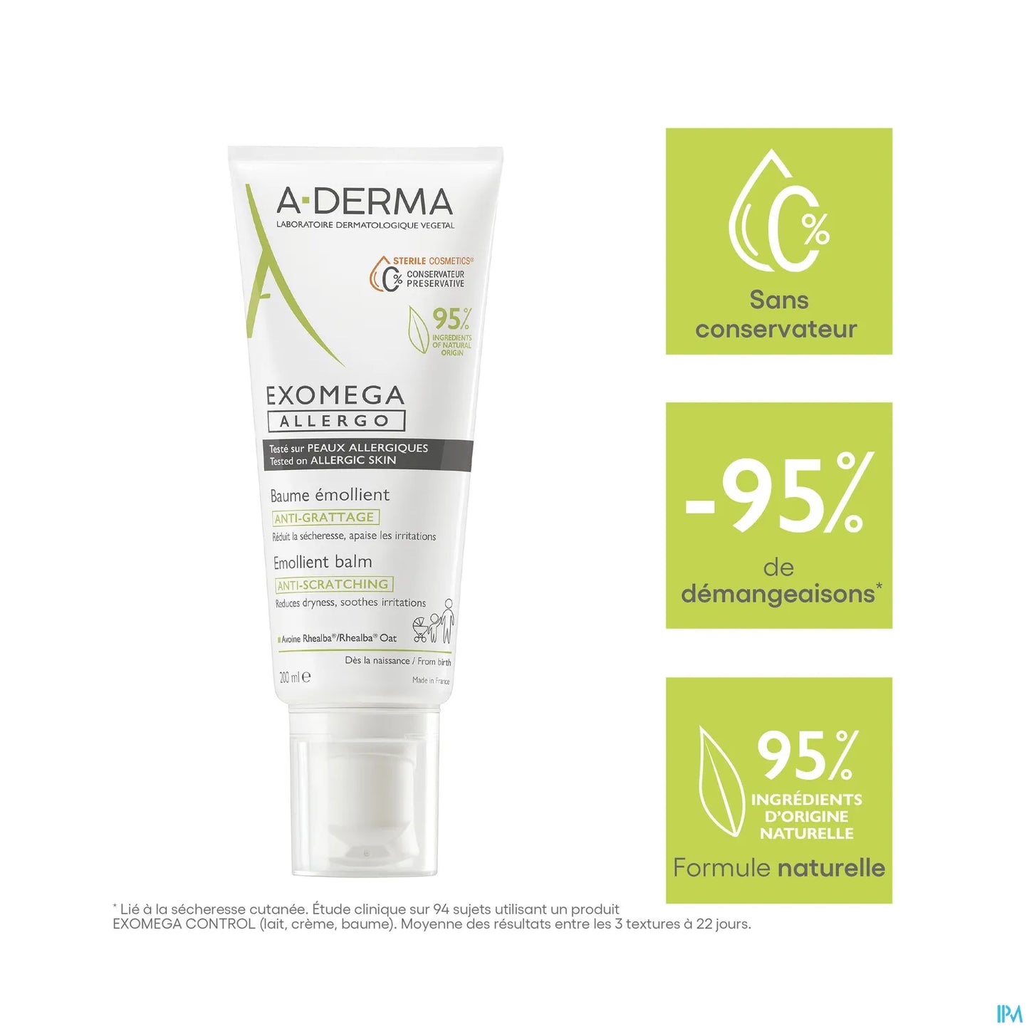 Exomega Allergo Baume Emollient Anti-Grattage 200ml