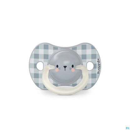 Pack de 2 Sucettes Symetrique Night&Day 6-18 Mois Ours Gris