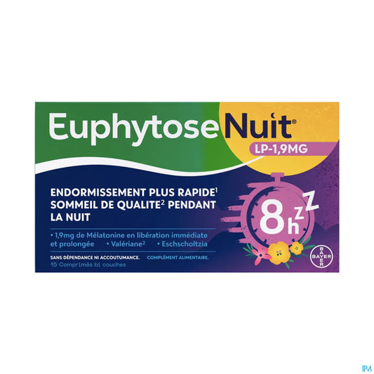 Santé Euphytose Nuit LP 1.9mg 15 Comprimés
