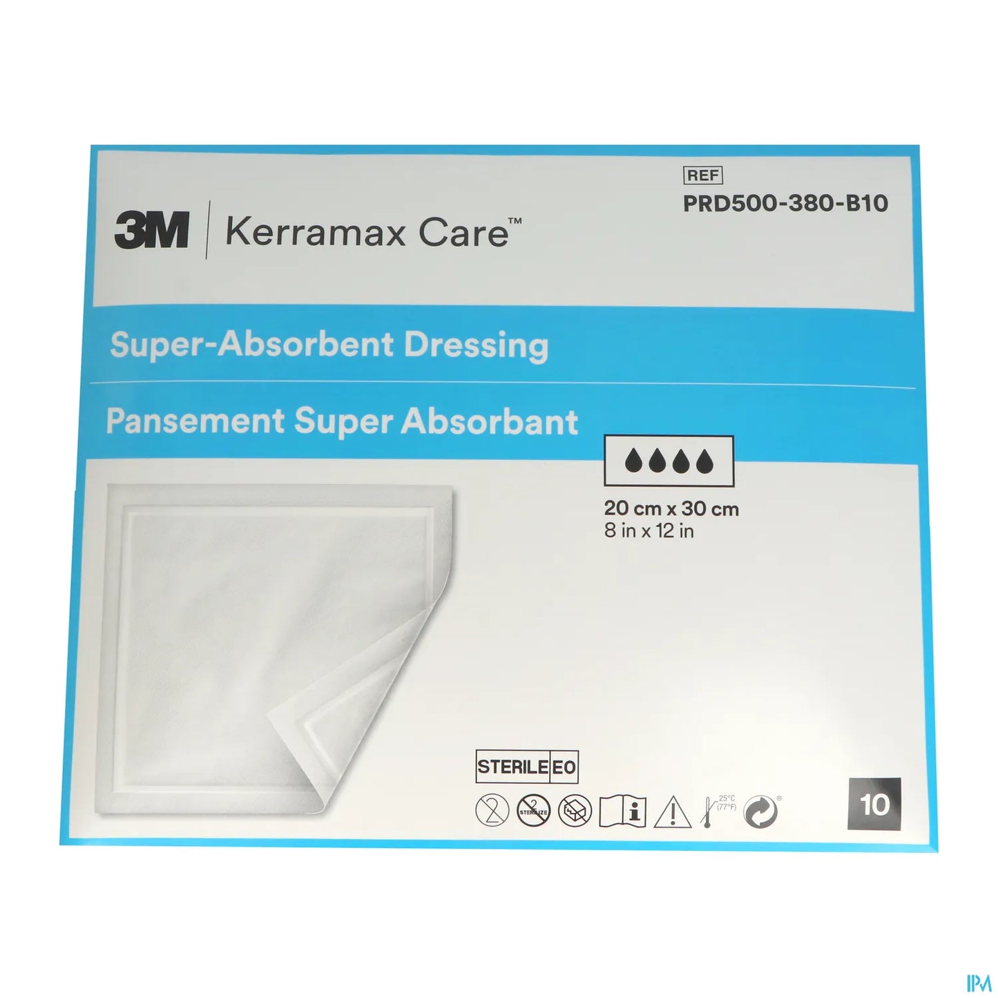 Kerramax Care Pansements Superabsorbants 20x30 cm 10 unités