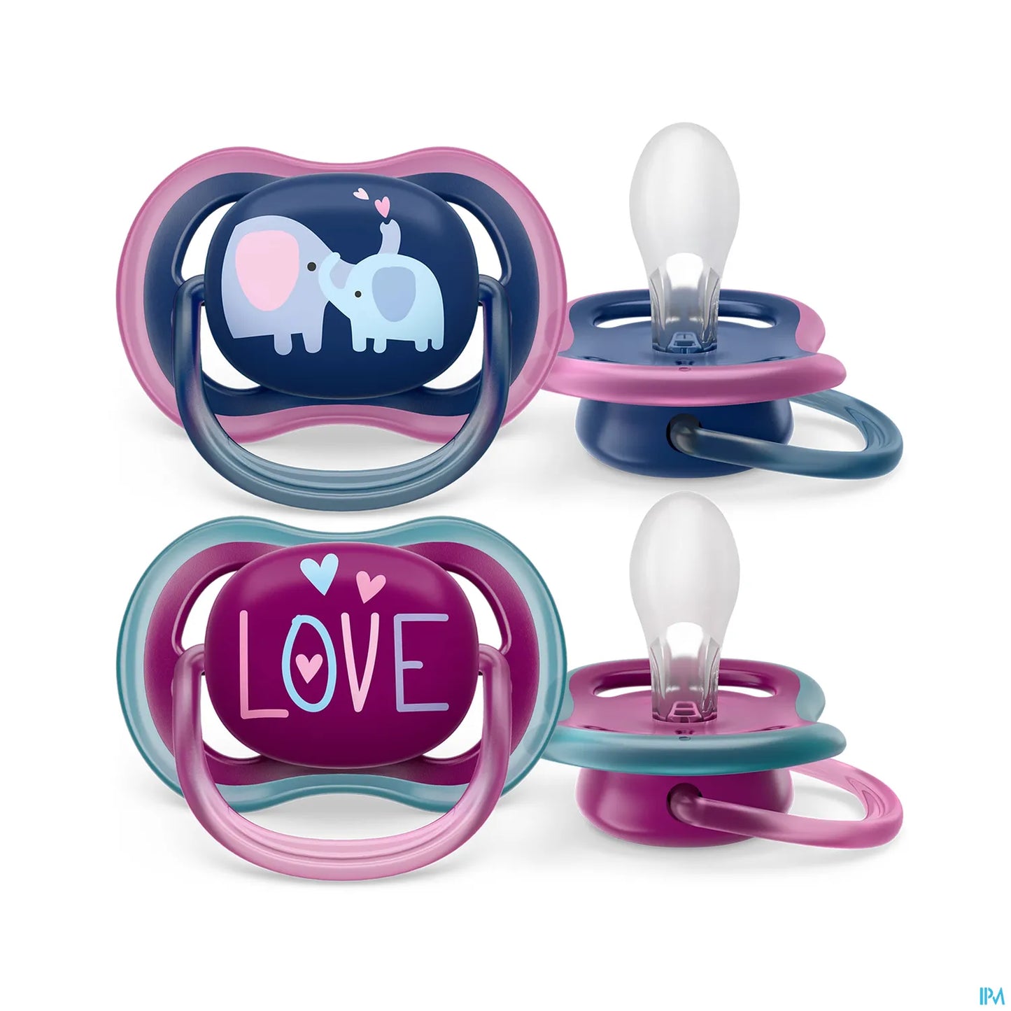 Philips Avent Ultra Air Sucette Silicone 18m+ Elephant