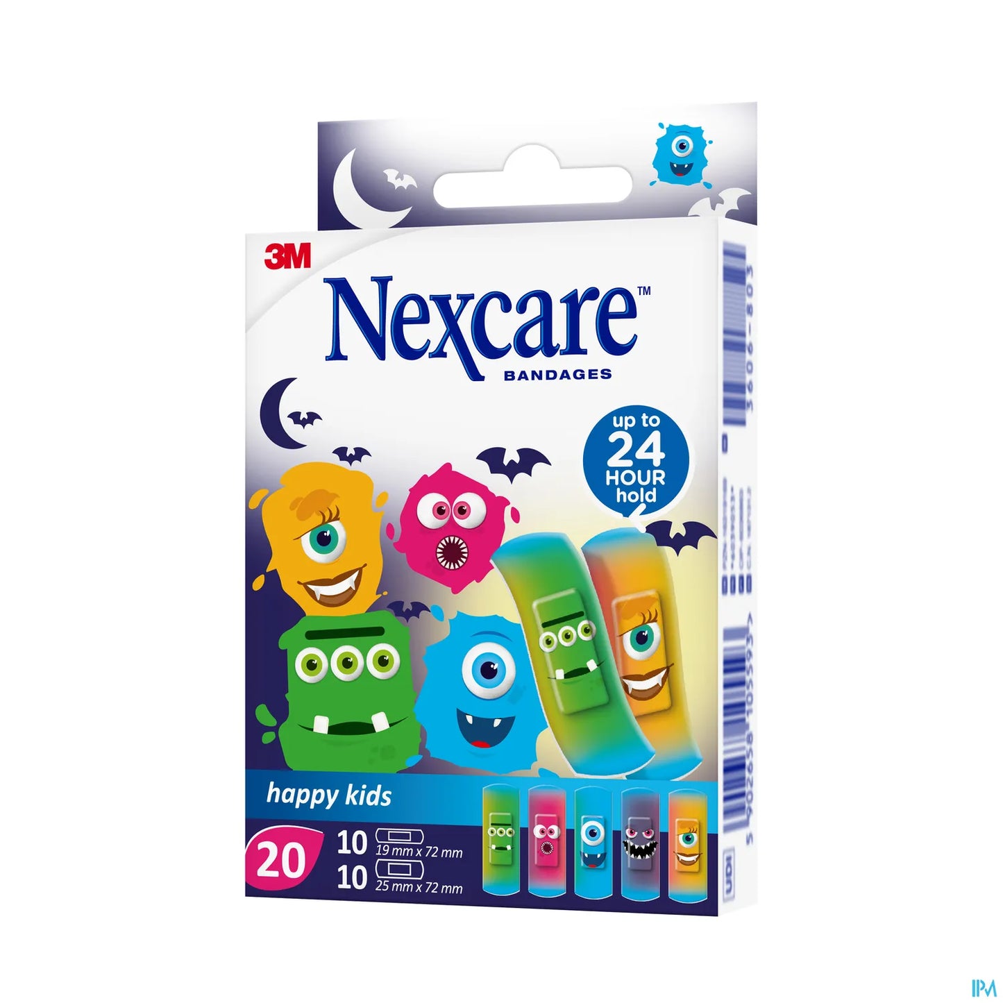 Cerotti Happy Kids Monster 20 unità 19x72 mm e 25x72 mm