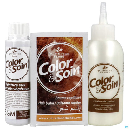 3 Chênes Color & Soin Color Soin 5gm Chatain Clair Cappuccino 60ml X2