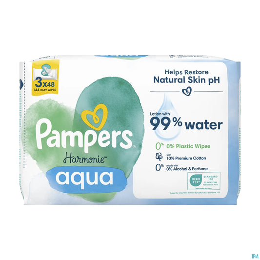 Harmonie Aqua Baby Wipes 144 Pieces