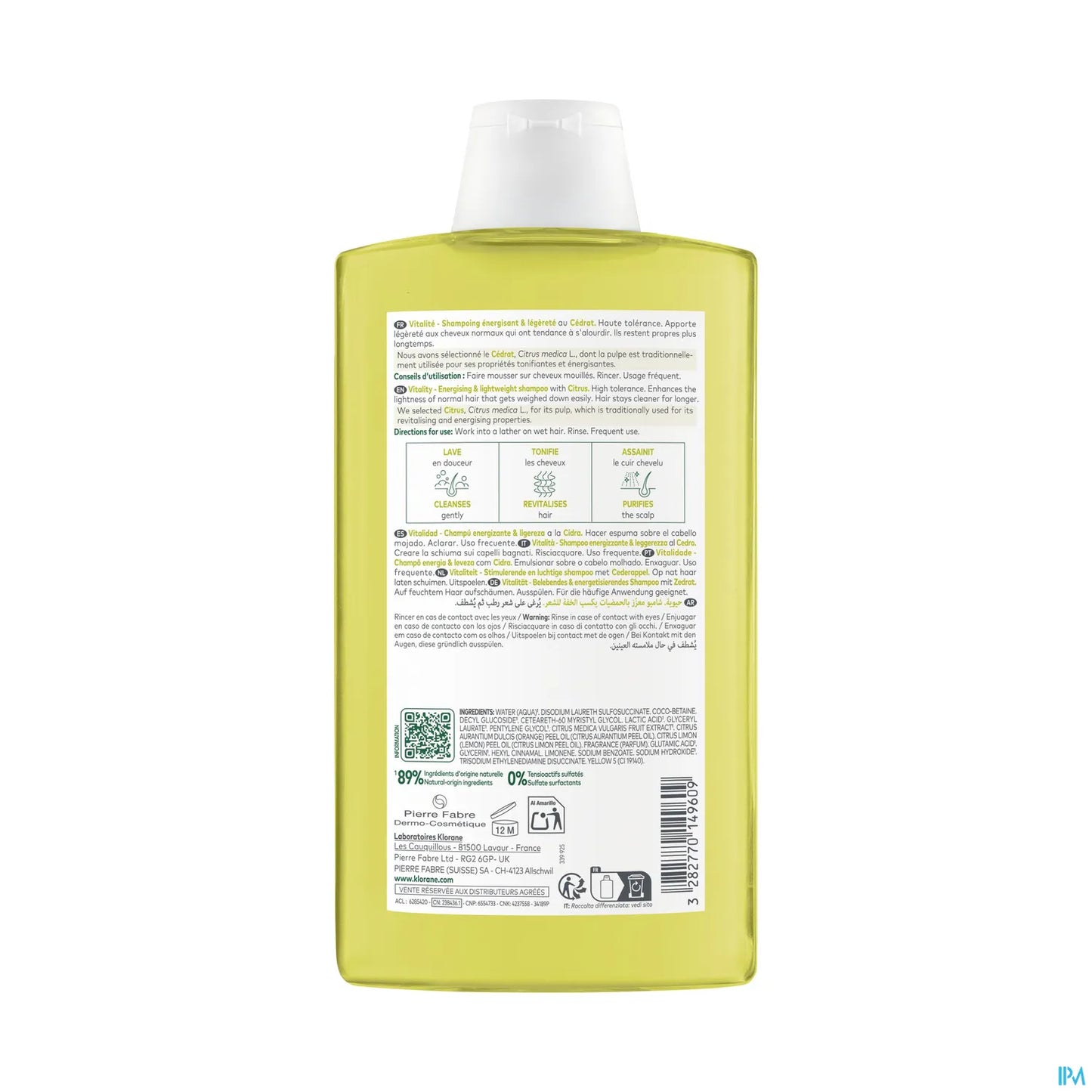 Shampoing à La Pulpe de Cédrat 400ml