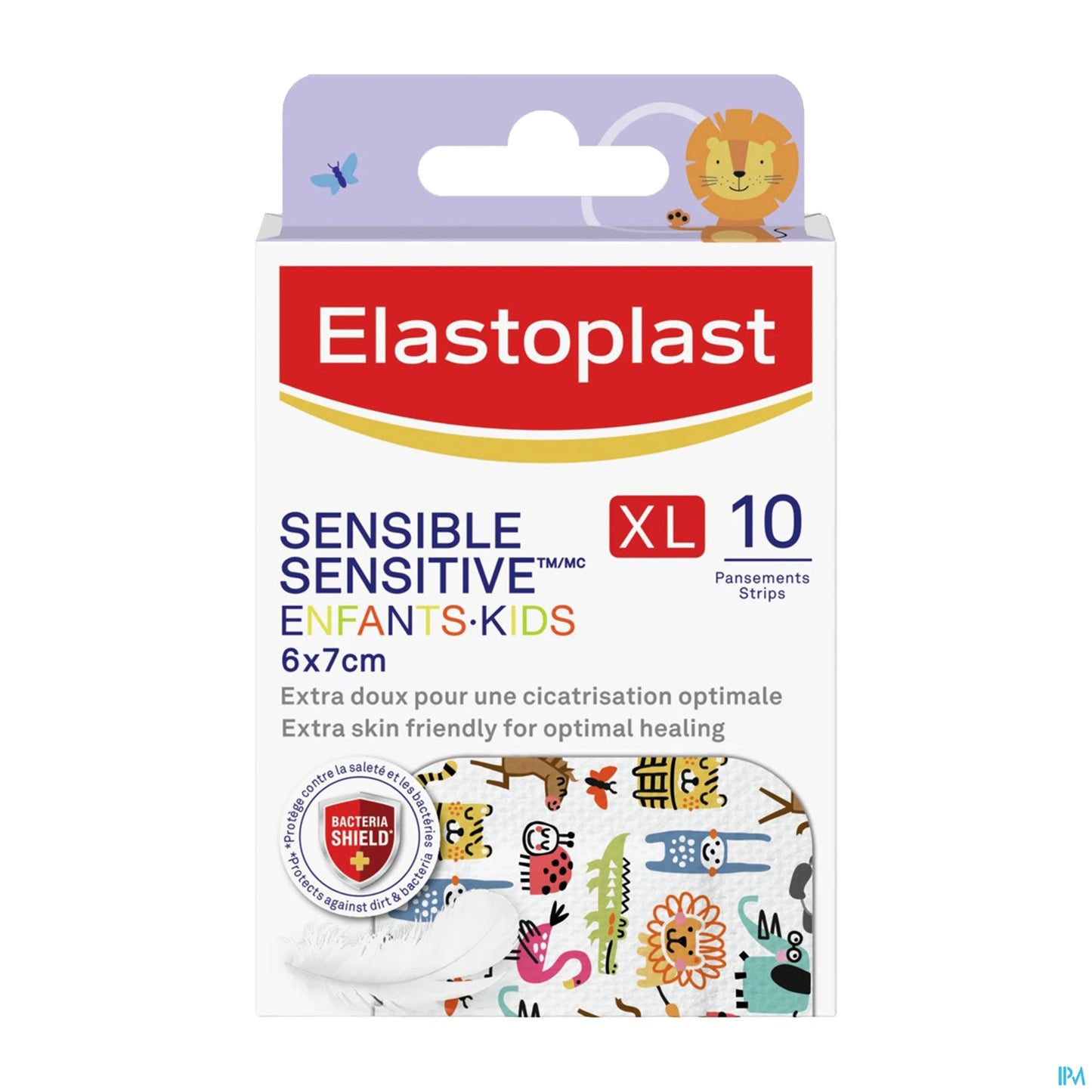 Elastoplast Kids Sensitive Pansements Extra Large 6 x 7 cm Boite de 10
