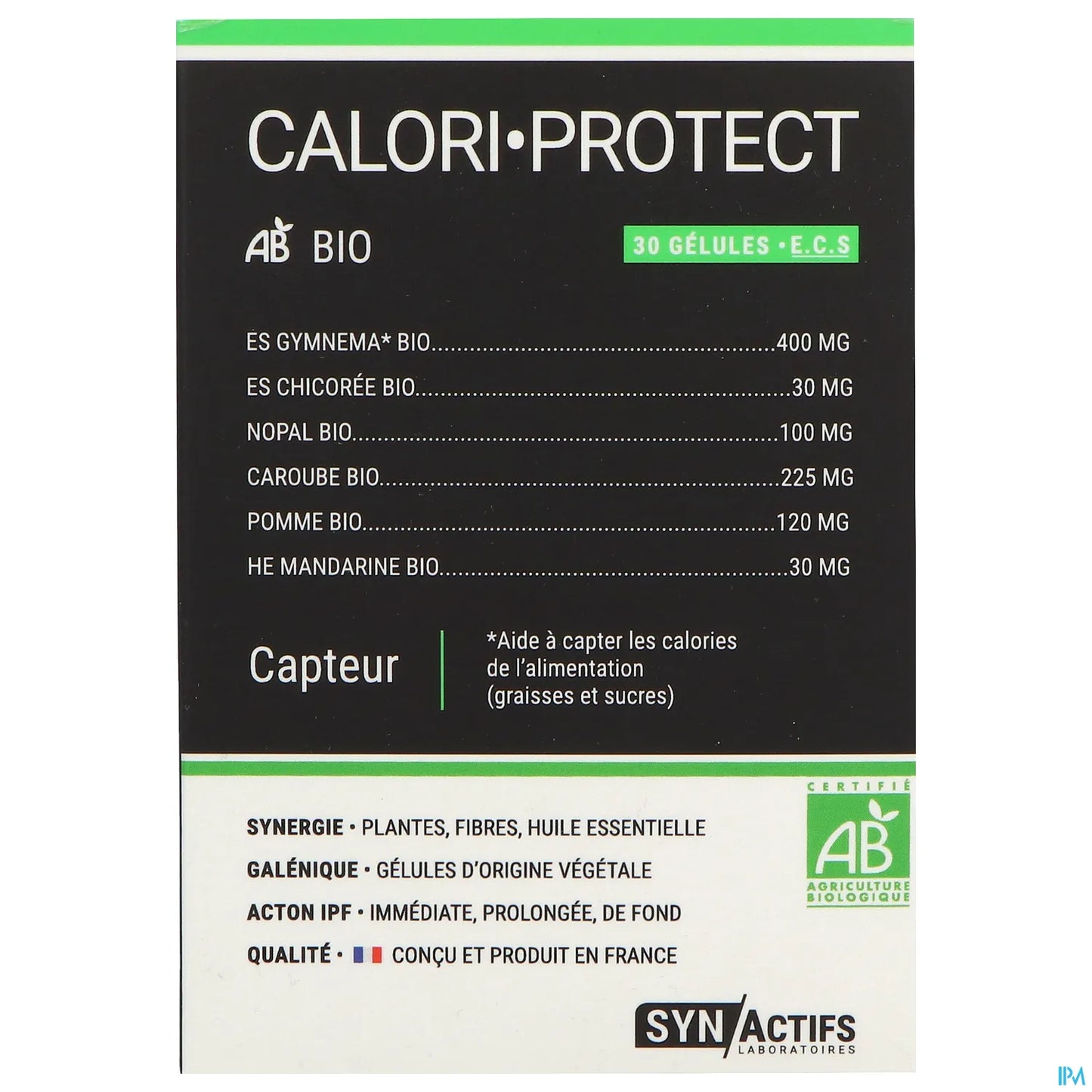 Synactifs Calori Protect Bio Capteur de Graisses Et Sucres 30 Gélules