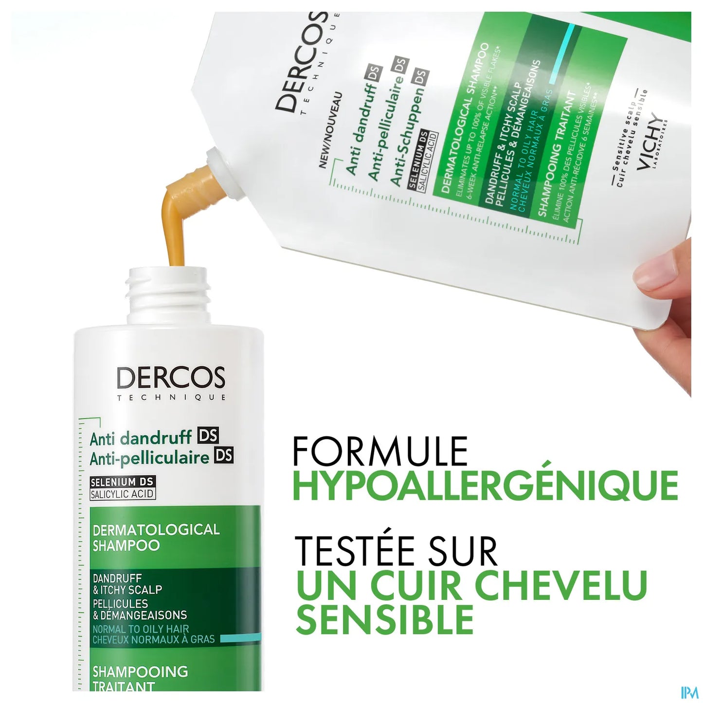 Dercos Anti-Dandruff Treatment Shampoo Eco-Refill Oily Hair 400ml