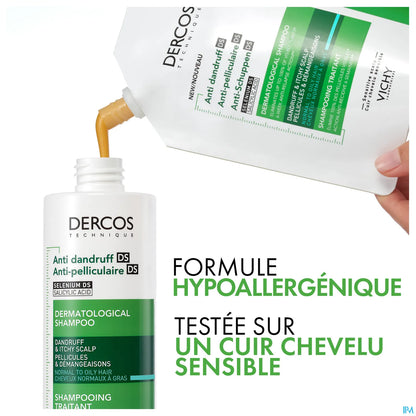 Dercos Anti-Dandruff Treatment Shampoo Eco-Refill Oily Hair 400ml