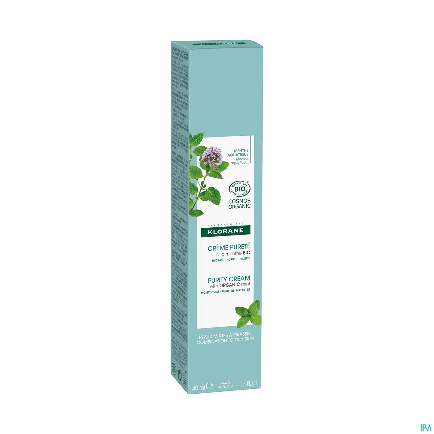 Crème Gel Purifiante Menthe Aquatique Bio 40 ml
