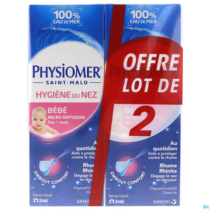 Bébé Hygiène du Nez Lot de 2 x 115ml