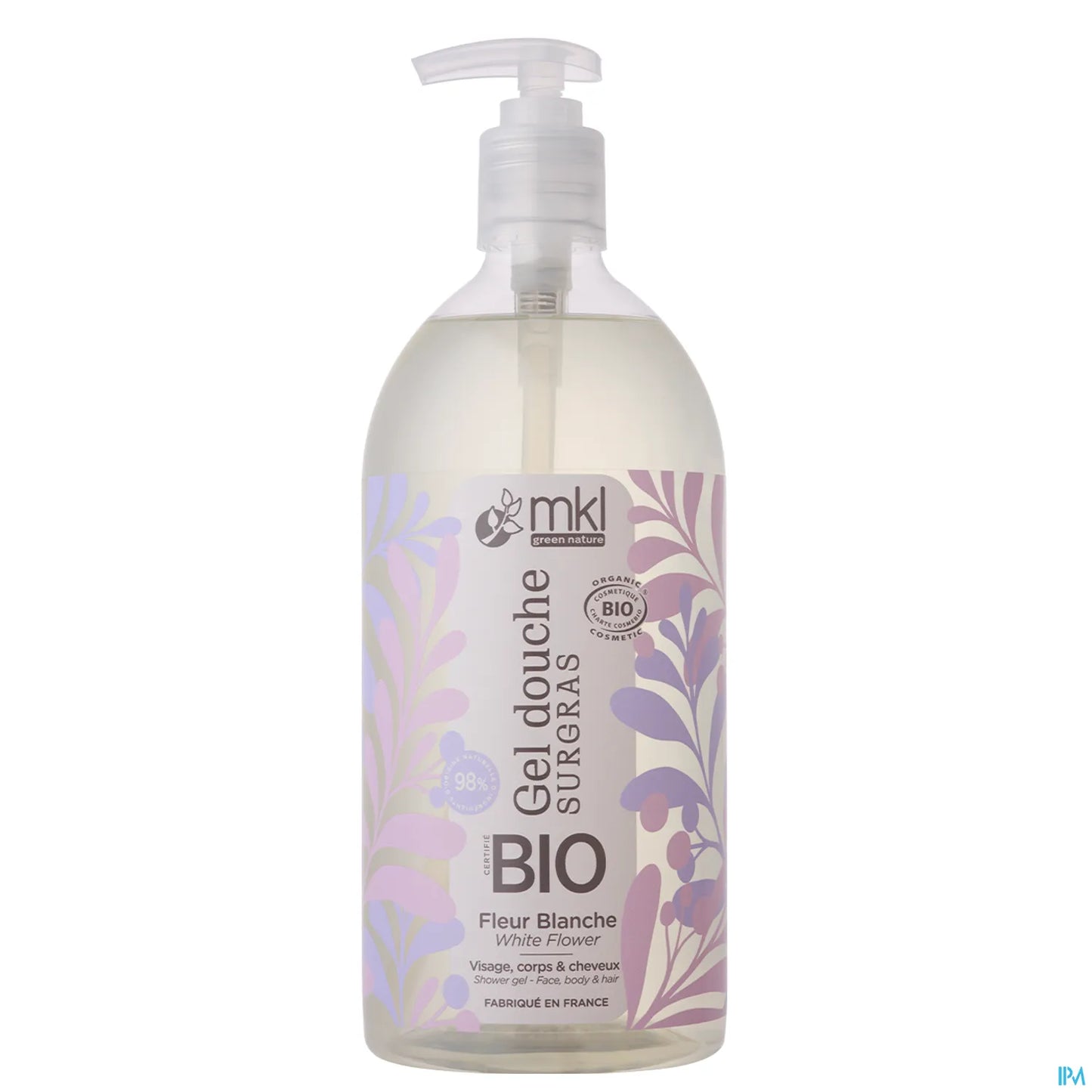 Green Nature Organic White Flower Surgras Shower Gel 1L