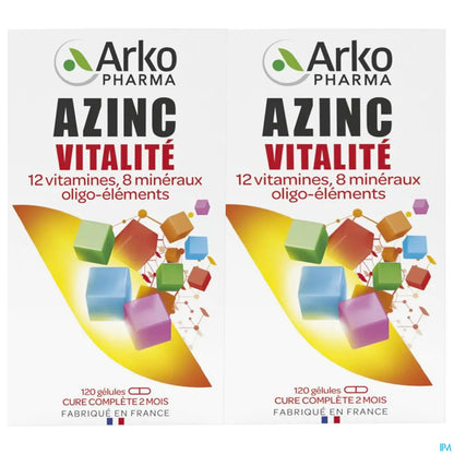 Azinc Vitalité Lot de 2 X 120 Gélules