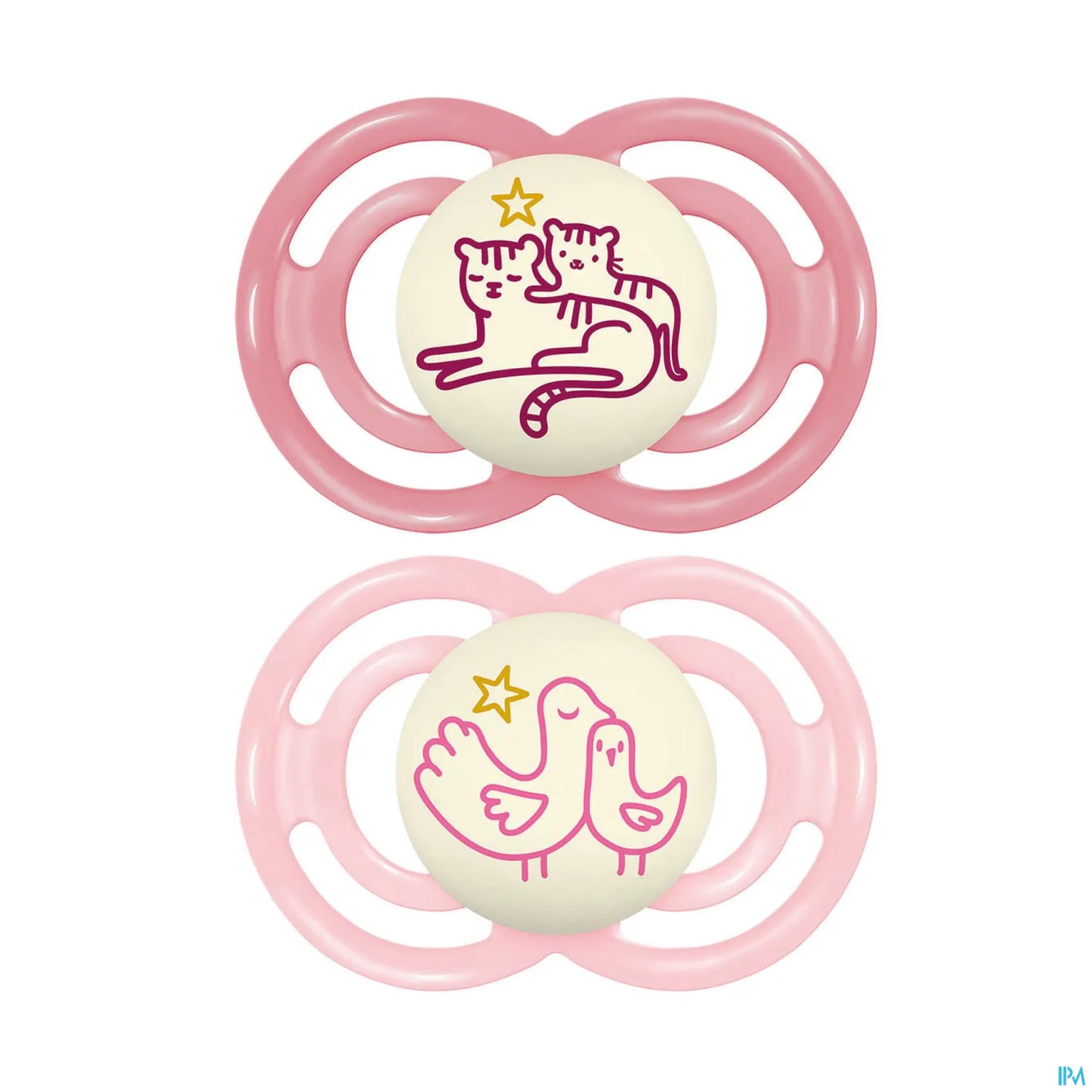 Lot de 2 Sucettes Silicone Perfect Nuit +6 Mois