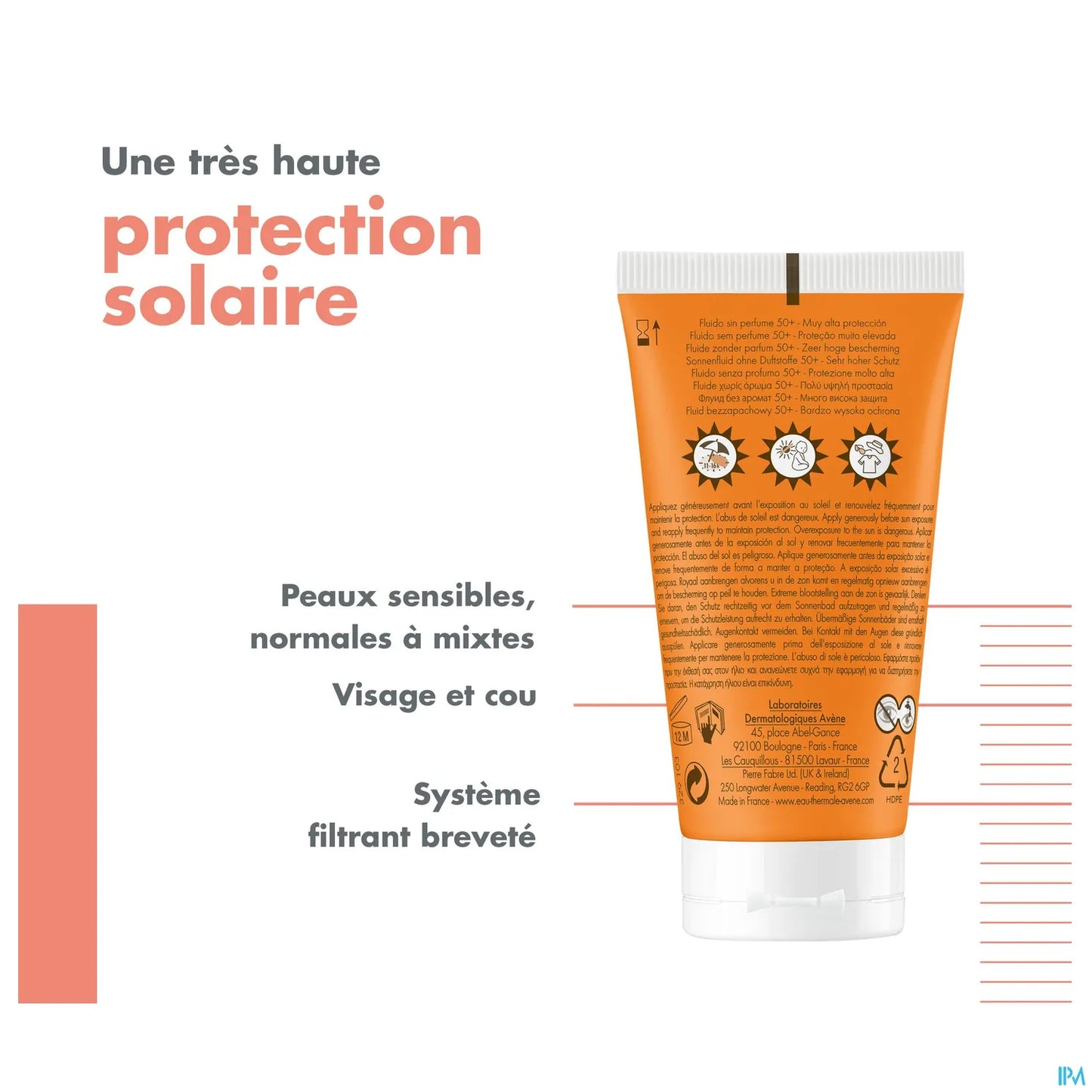 Fluido senza profumo SPF50+ 50 ml