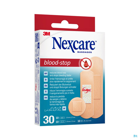 Nexcare Blood-Stop Pansements Hémostatiques Assortis 30 unités