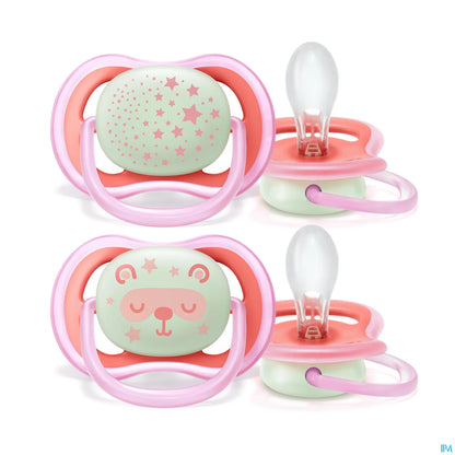 Sucette Ultra Air Nuit 0-6 Mois 2 unités