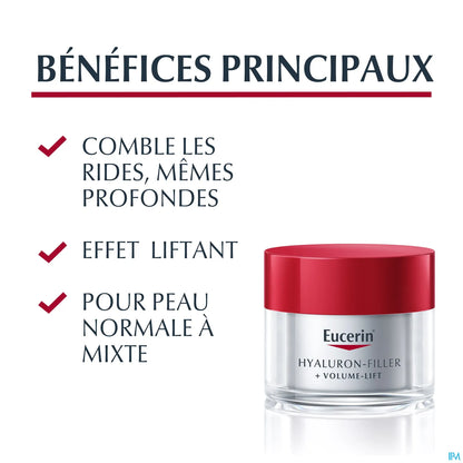 Hyaluron-Filler + Volume-Lift Soin de Jour SPF15 50ml Peaux Normales à Mixtes