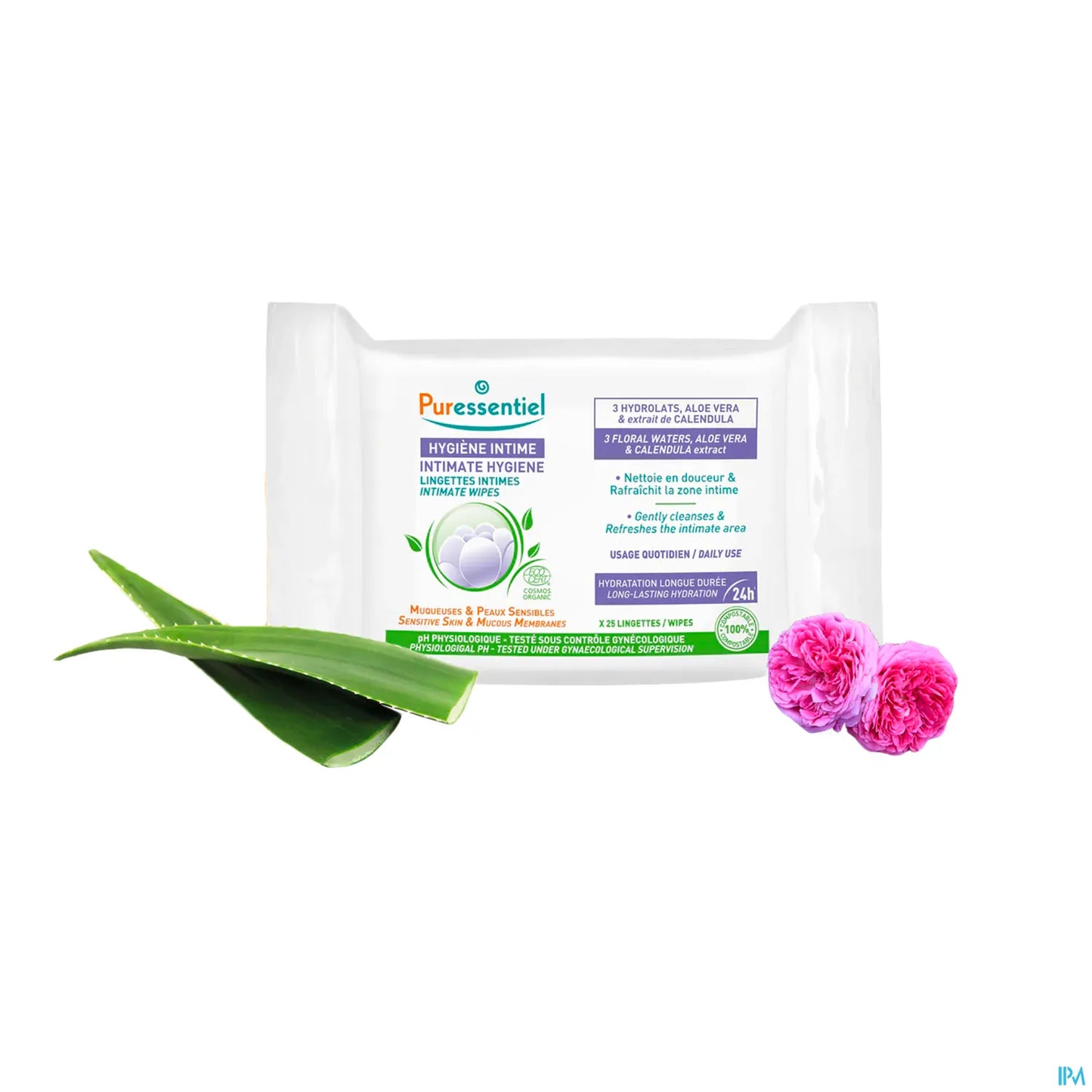 Lingettes Intimes Quotidiennes Certifiées Bio X25