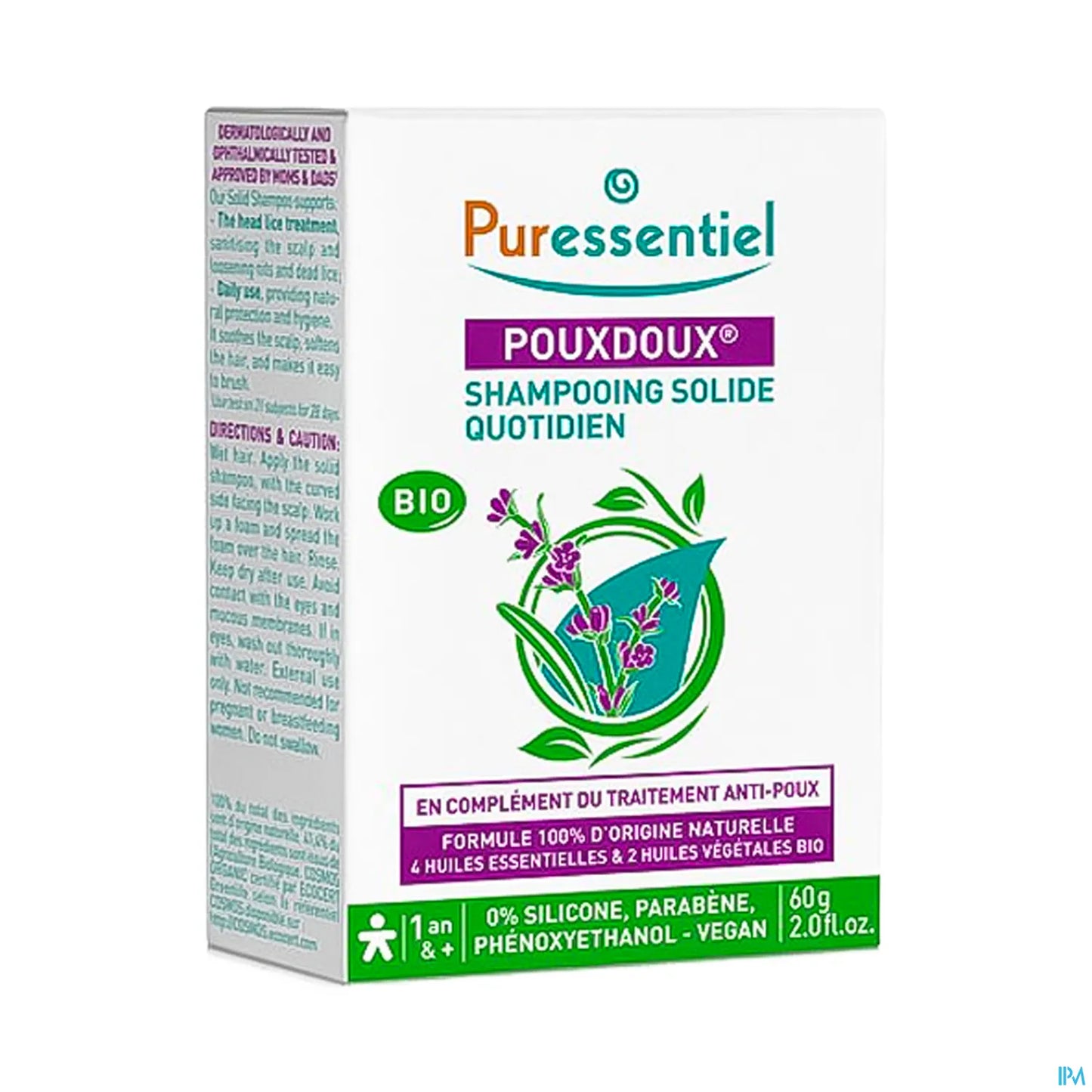 Pouxdoux Shampoing Solide Quotidien Bio 60g