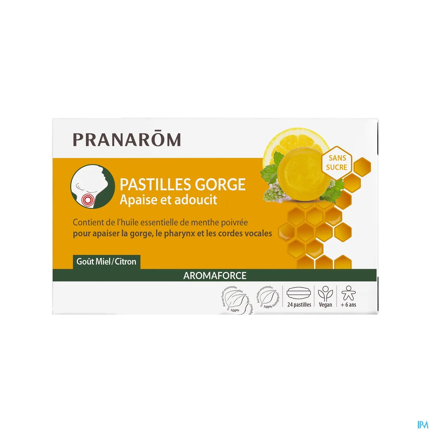 Pastiglie per la gola Aromaforce Honey Lemon 24 pastiglie
