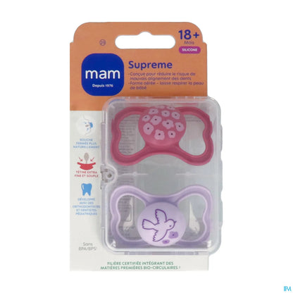 Sucettes Supreme 18 Mois+ Silicone X2