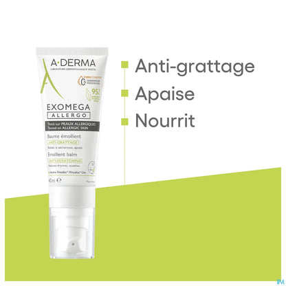 Exomega Allergo Baume Émollient Anti-Grattage 40ml